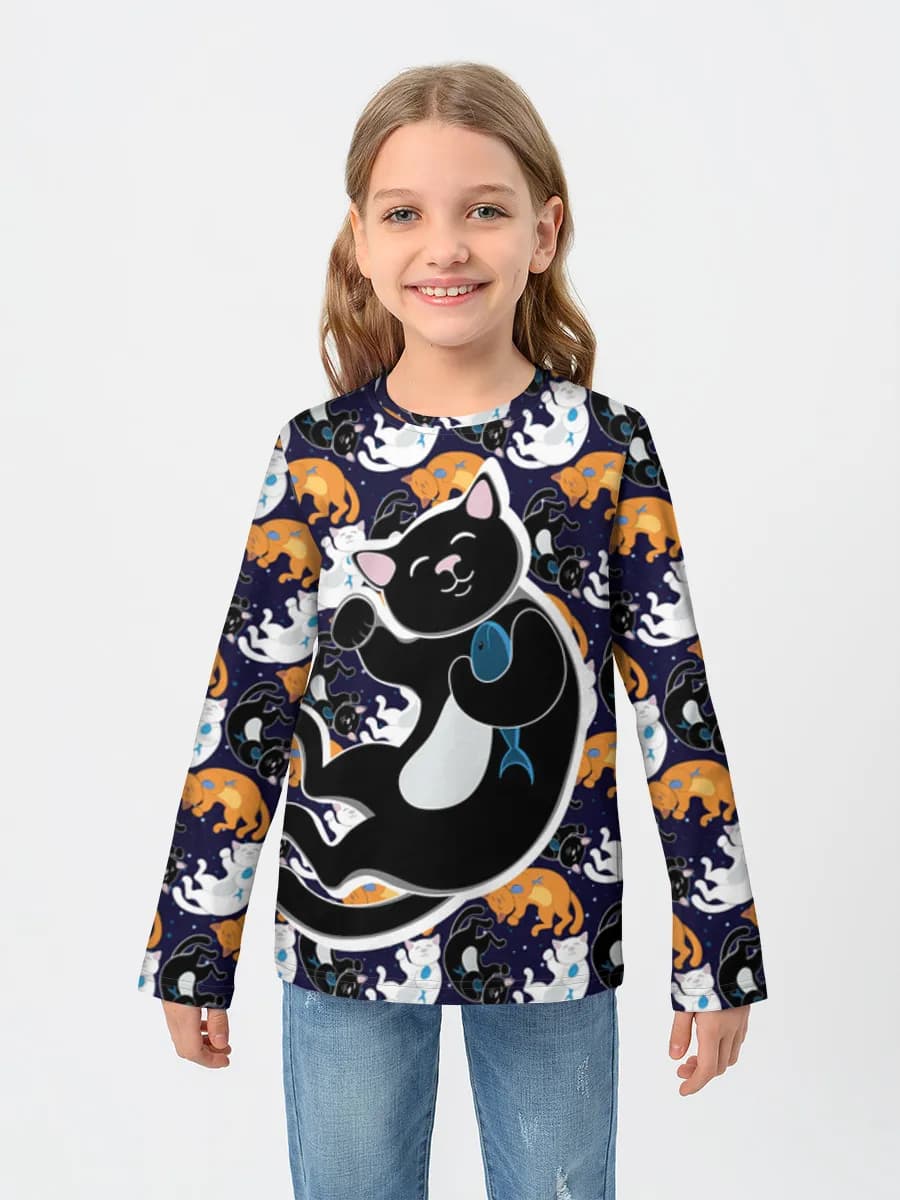 T-shirt manches longues coton fille