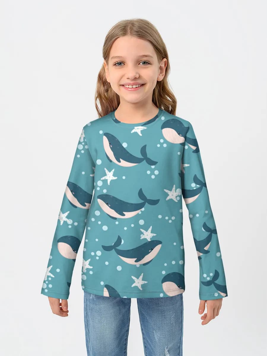 T-shirt manches longues coton fille