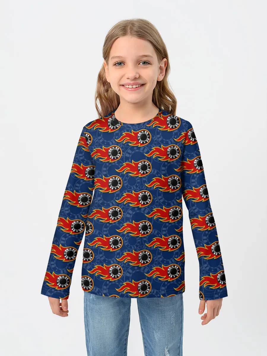 Girls' cotton long sleeve shirt