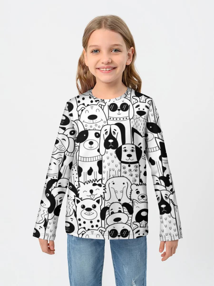 Baumwoll-Langarmshirt Mädchen