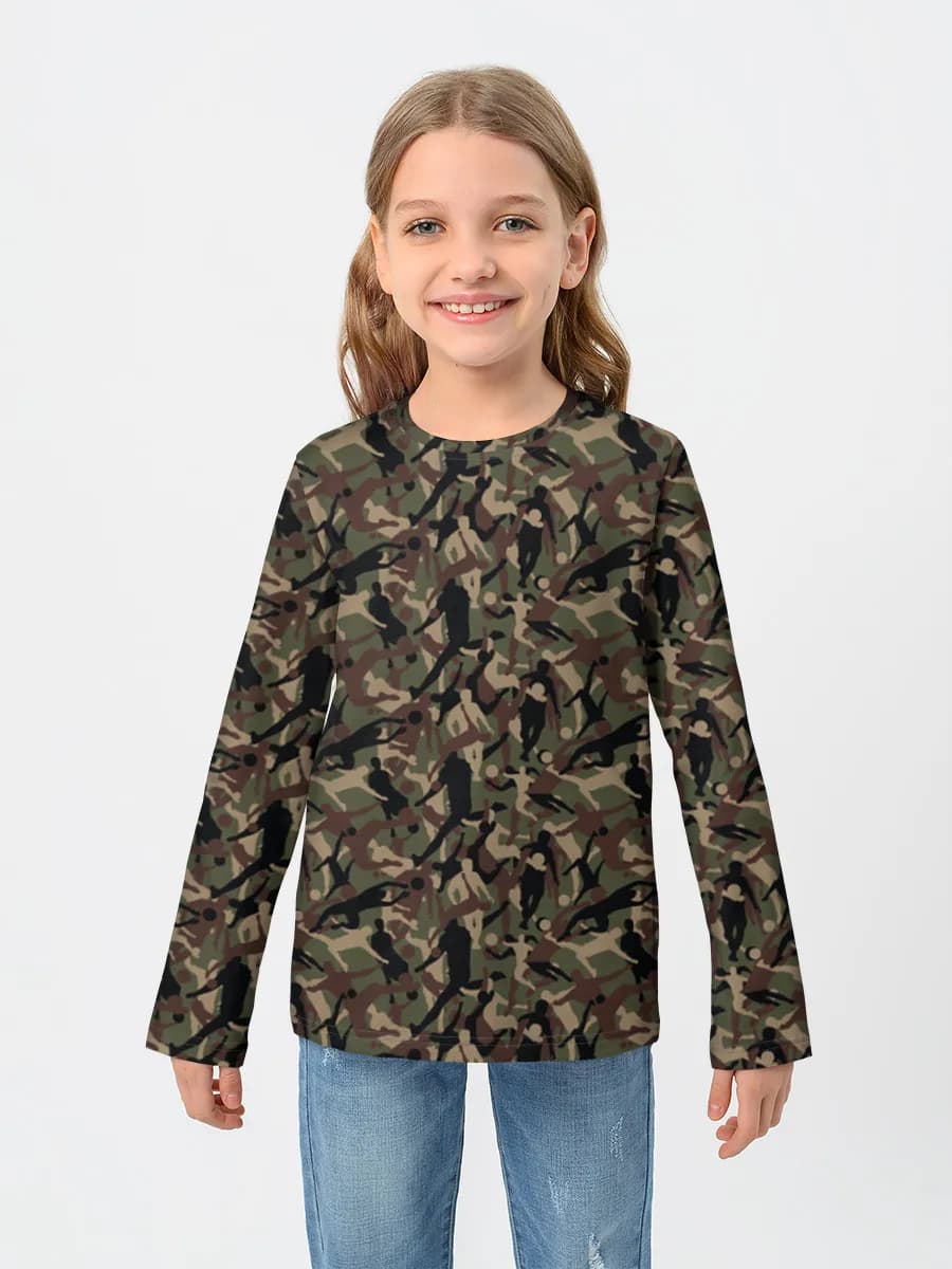 Girls' cotton long sleeve shirt