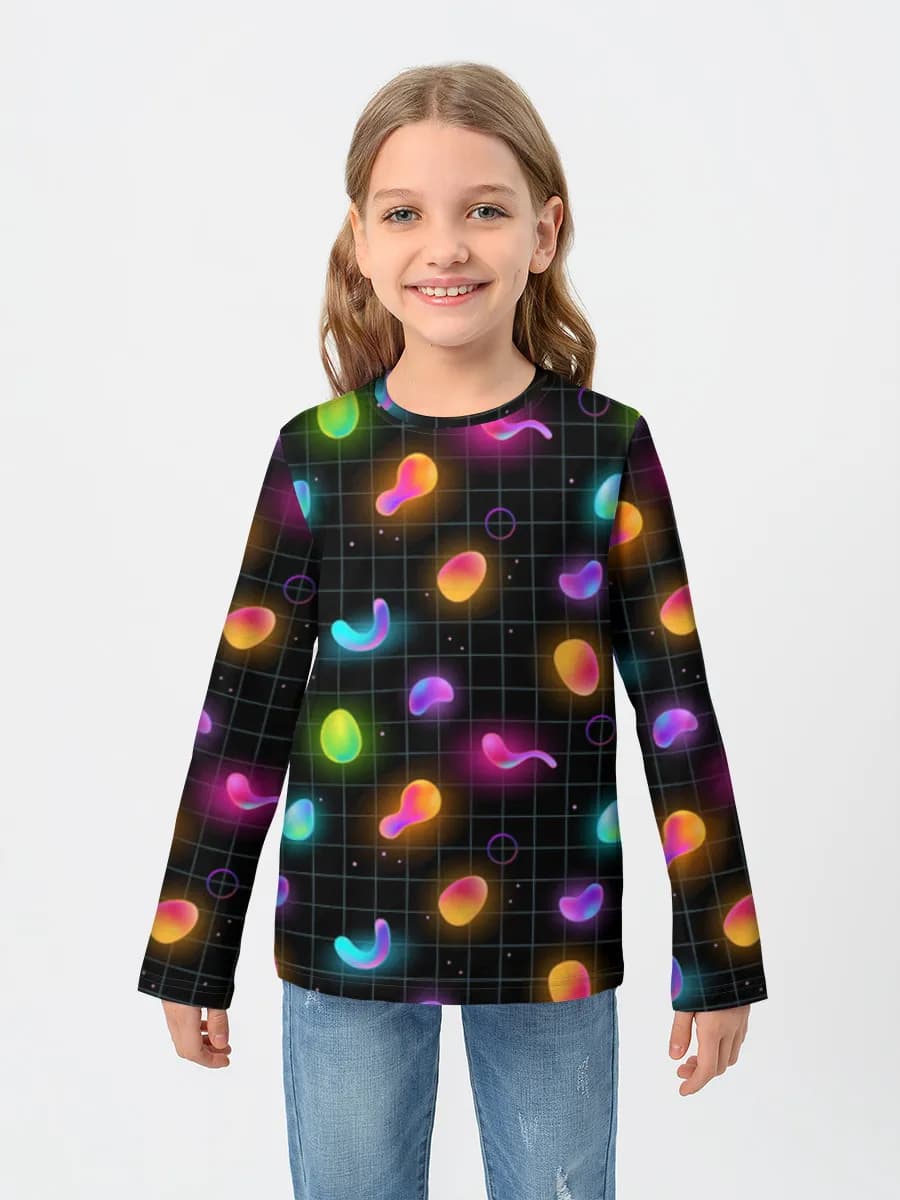 Girls' cotton long sleeve shirt
