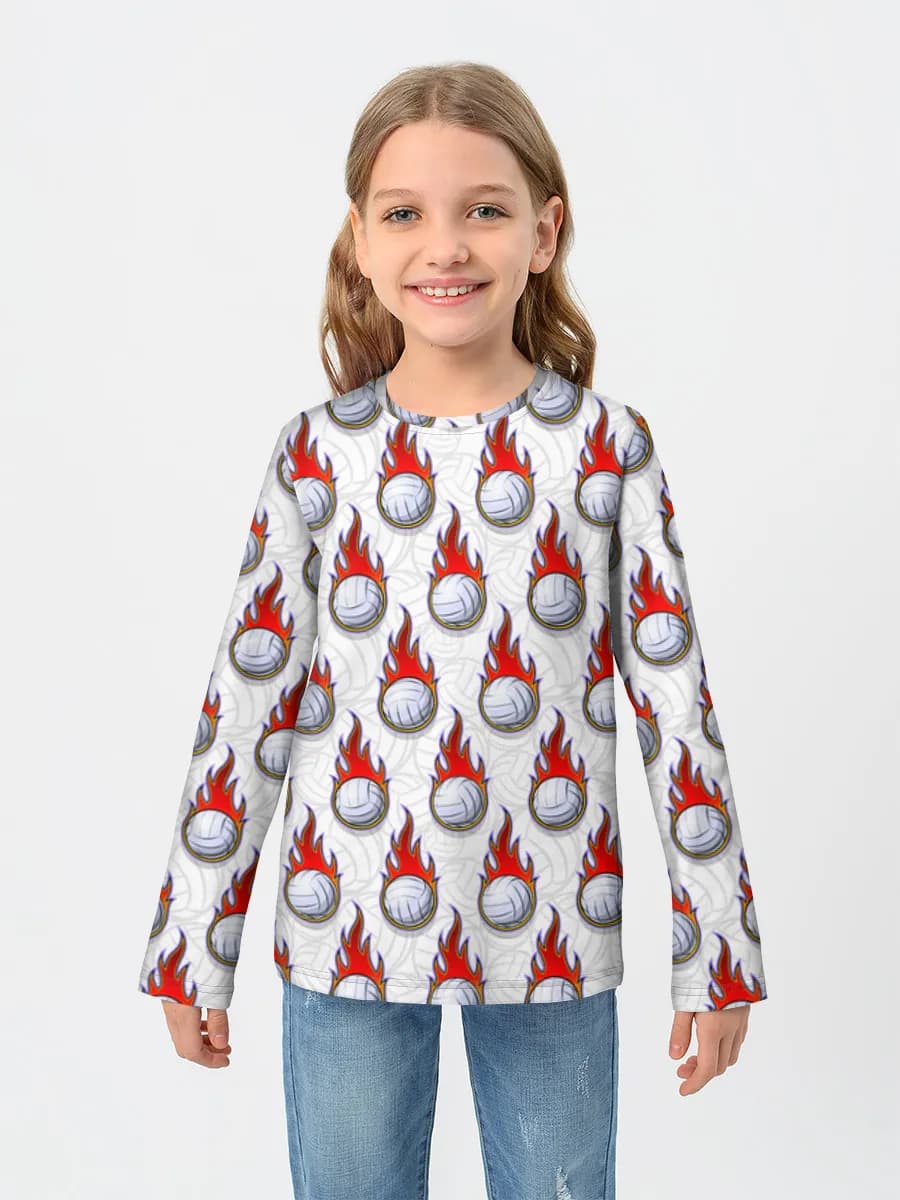 Girls' cotton long sleeve shirt