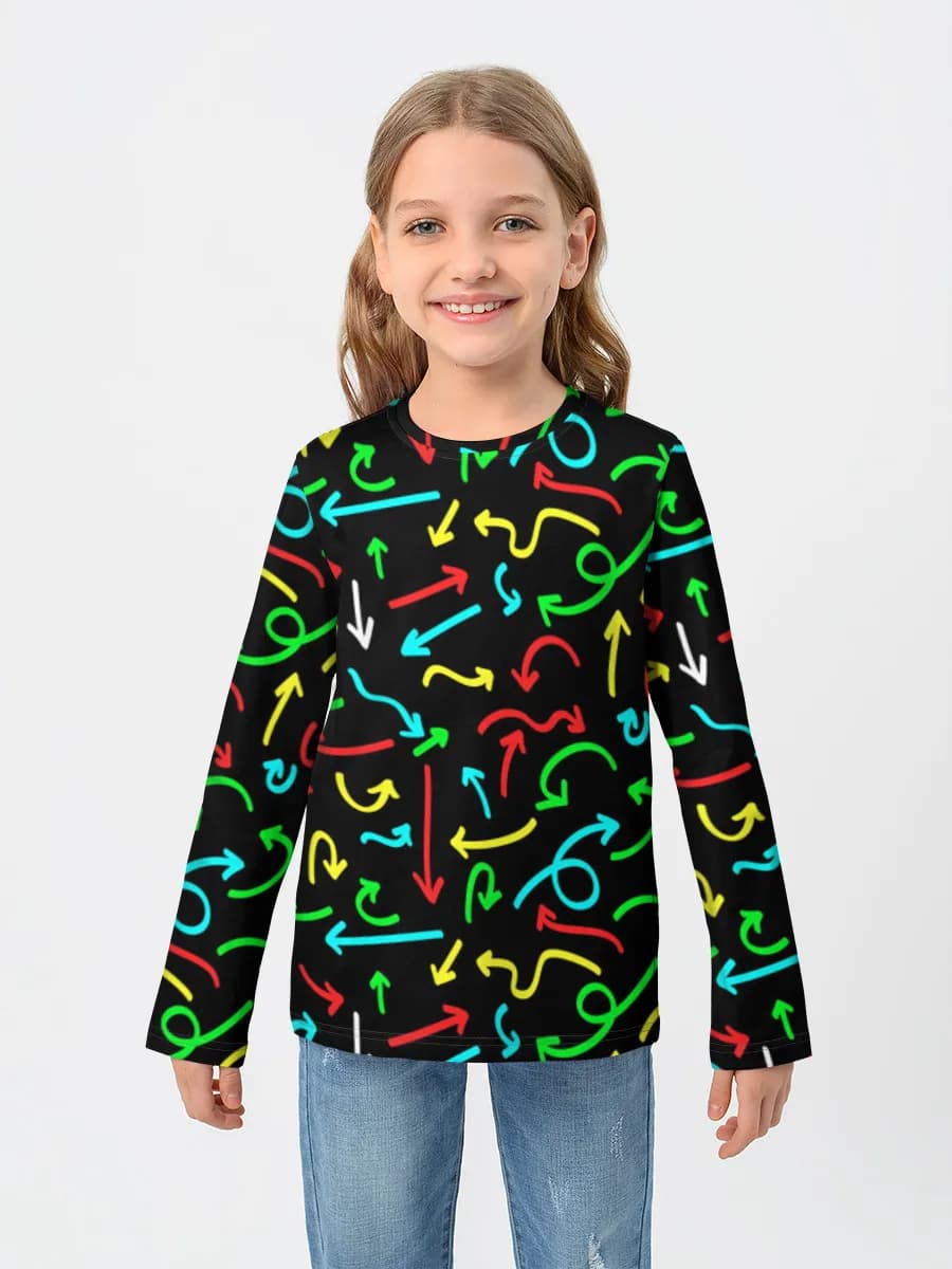 Baumwoll-Langarmshirt Mädchen