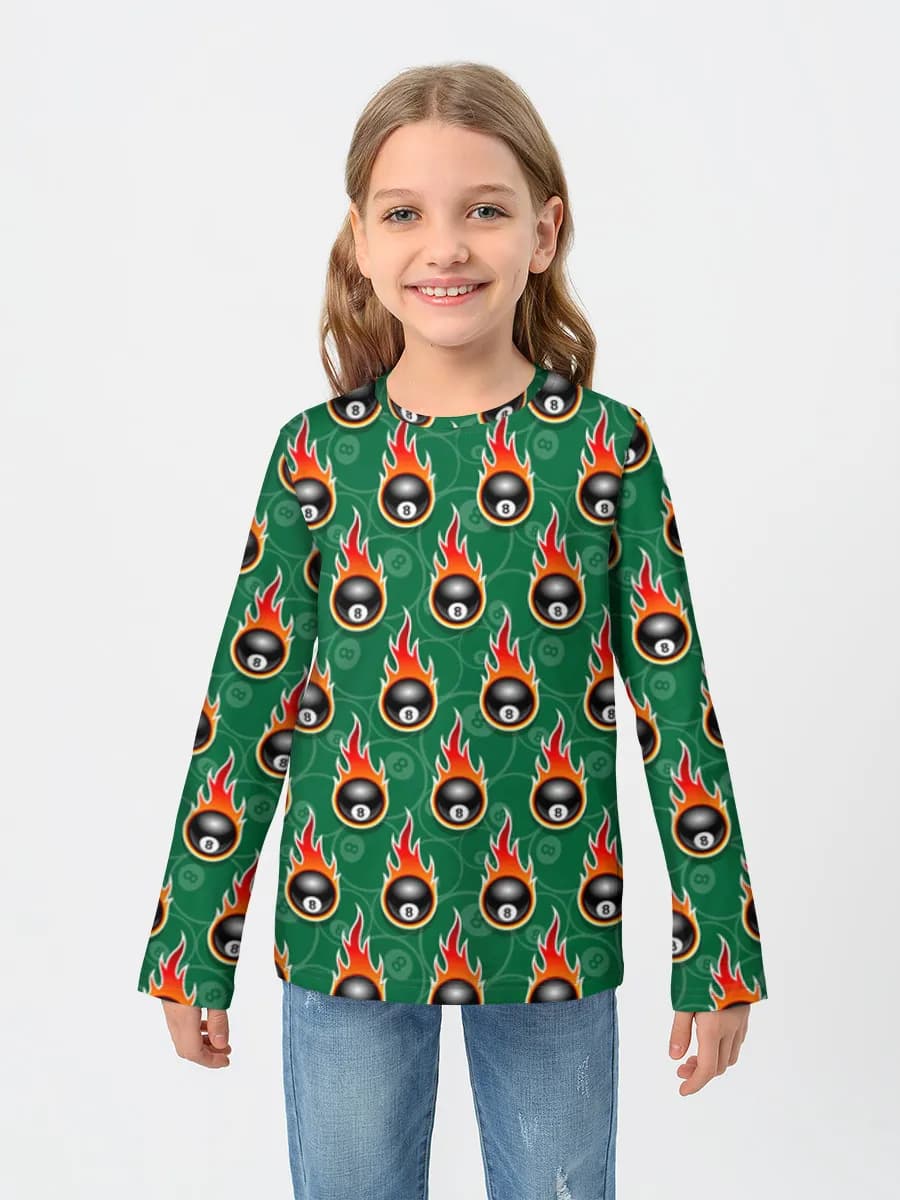 Girls' cotton long sleeve shirt