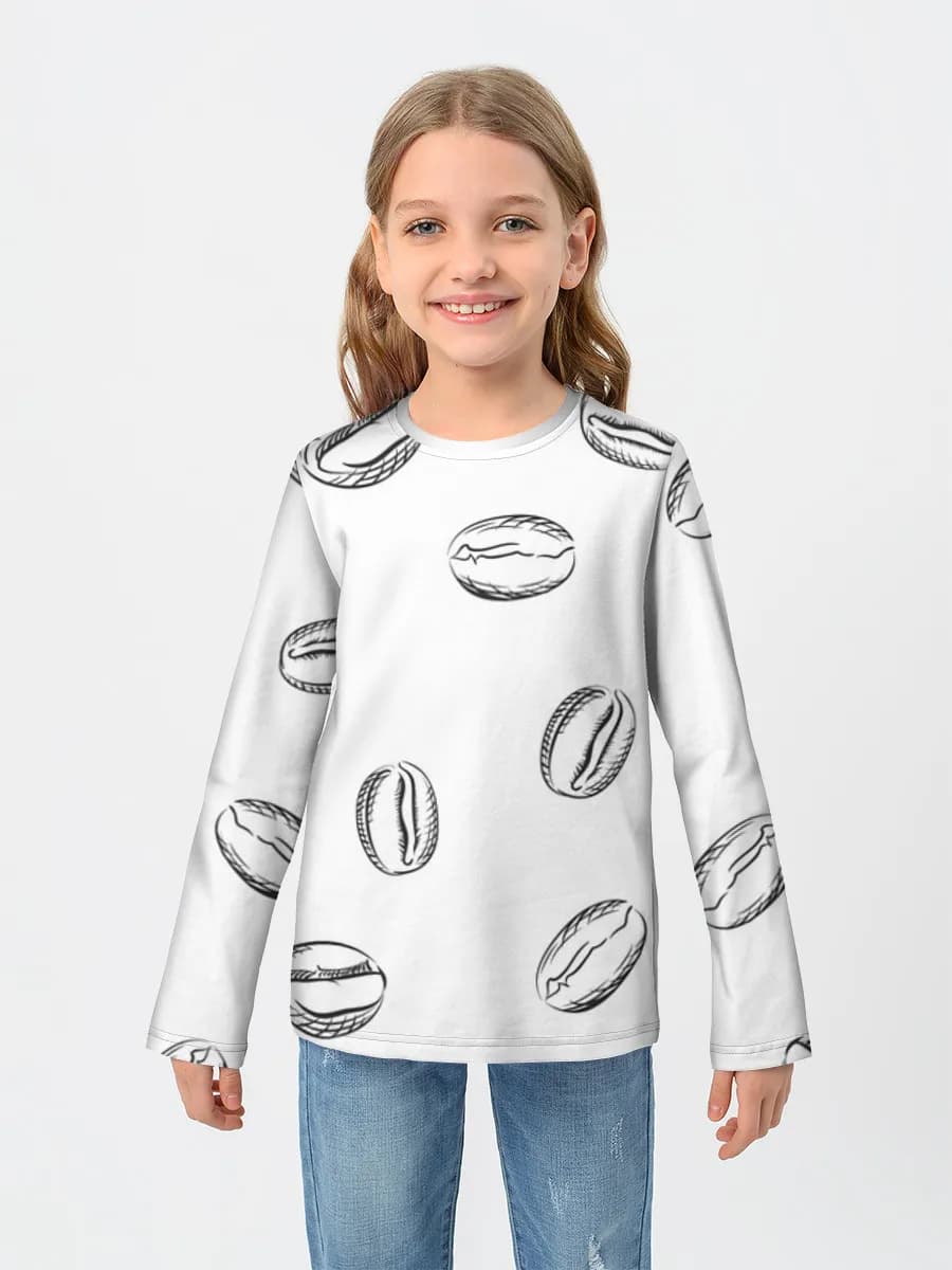 Girls' cotton long sleeve shirt