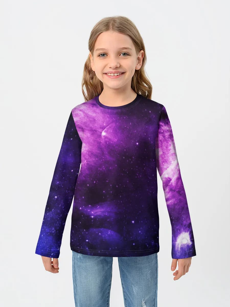 Girls' cotton long sleeve shirt
