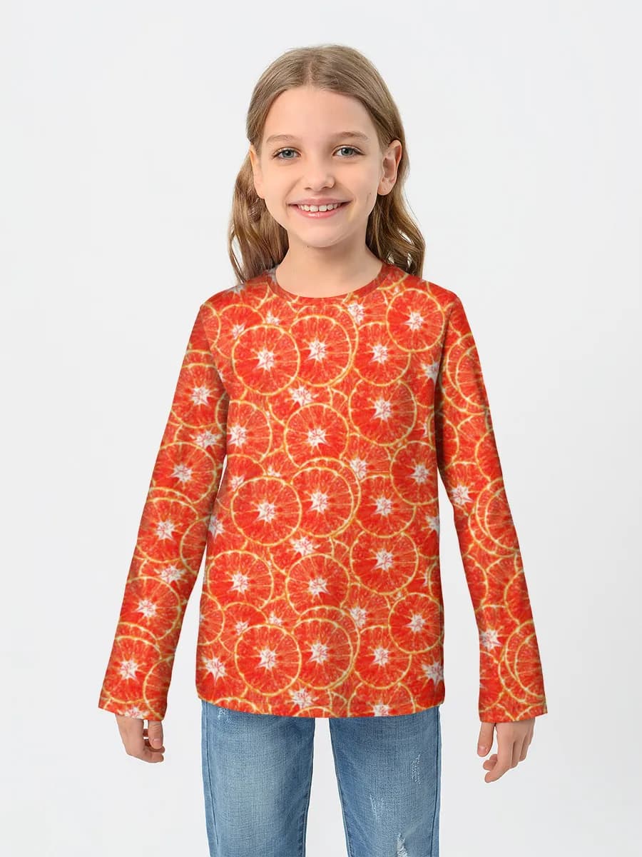 Baumwoll-Langarmshirt Mädchen