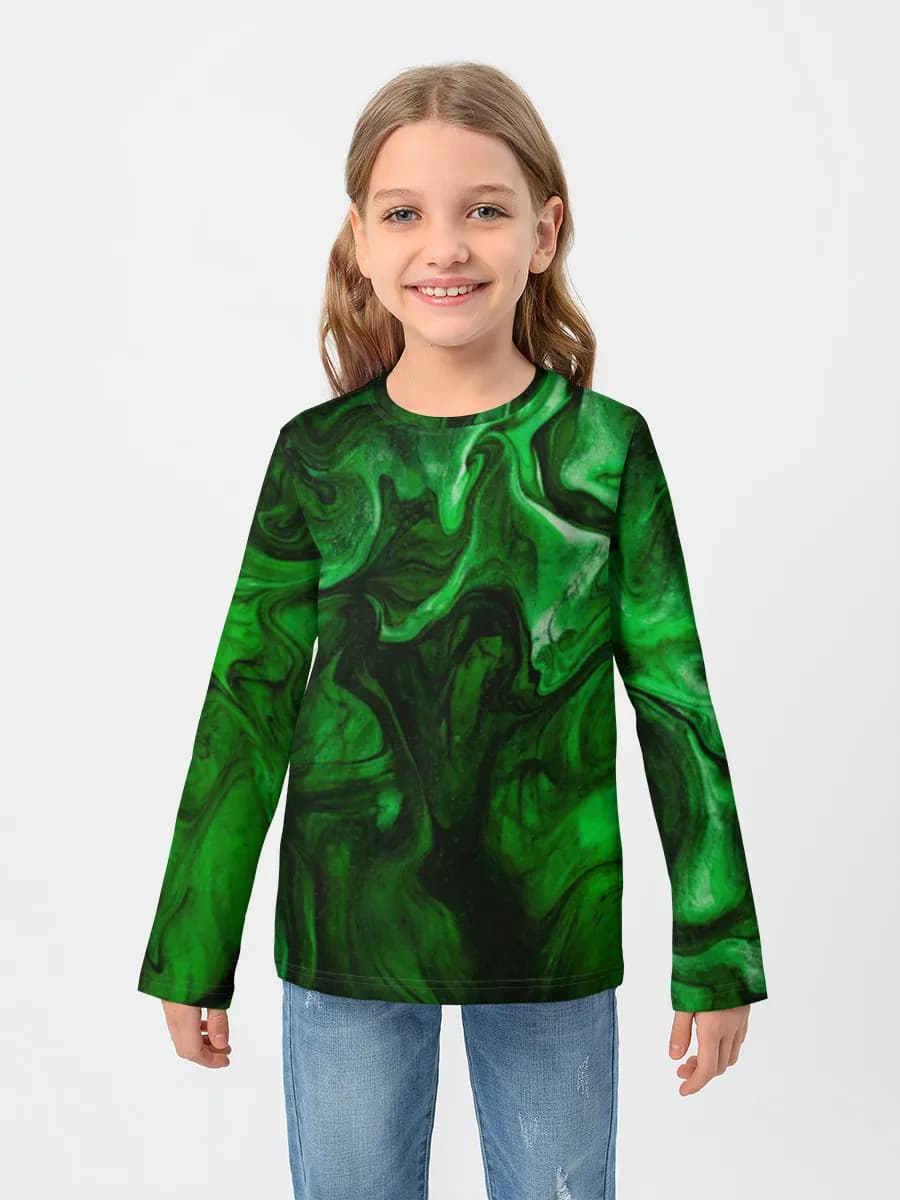 Girls' cotton long sleeve shirt