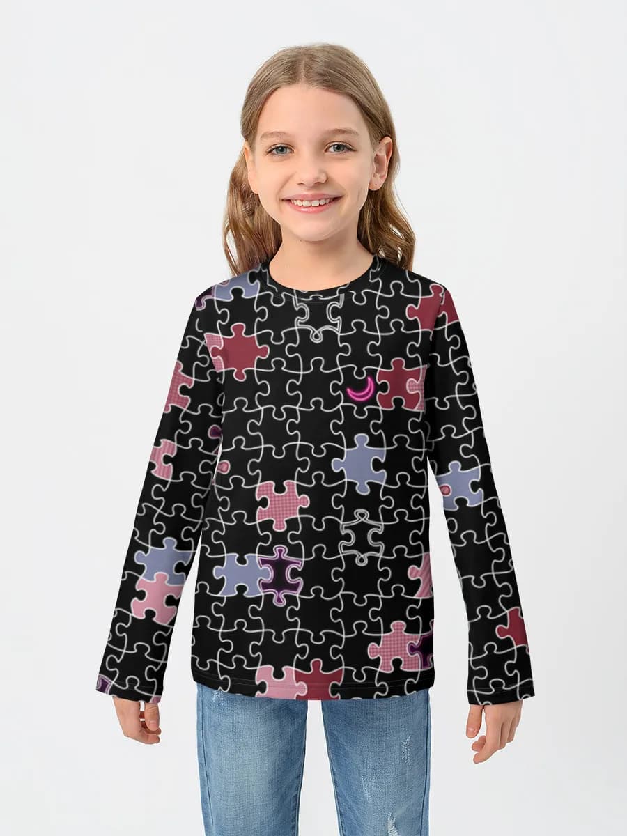 Girls' cotton long sleeve shirt