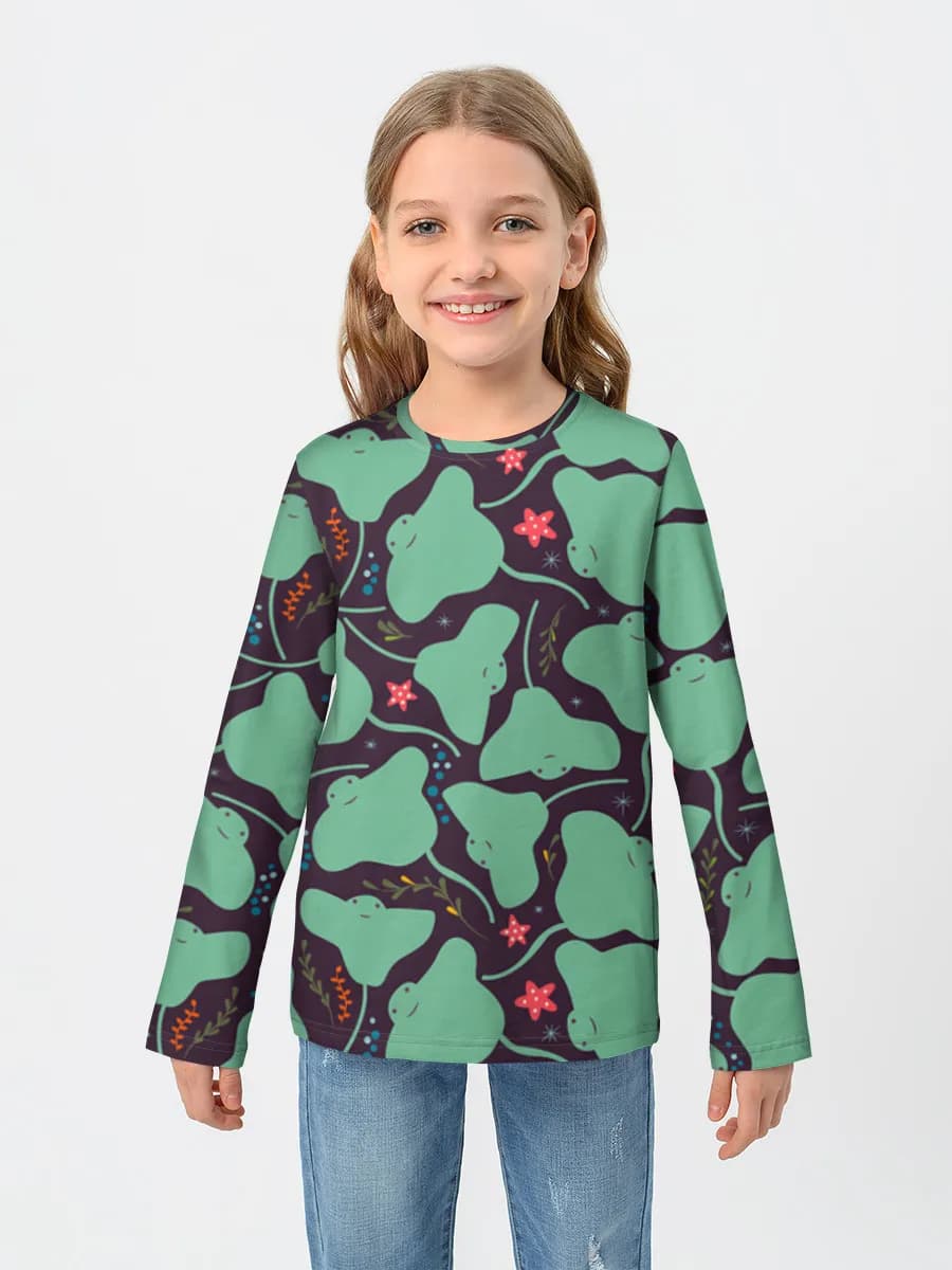 Baumwoll-Langarmshirt Mädchen