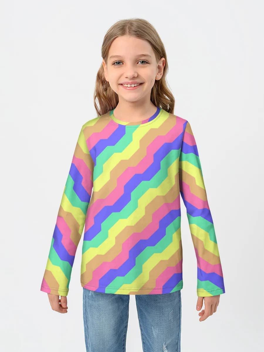 Girls' cotton long sleeve shirt