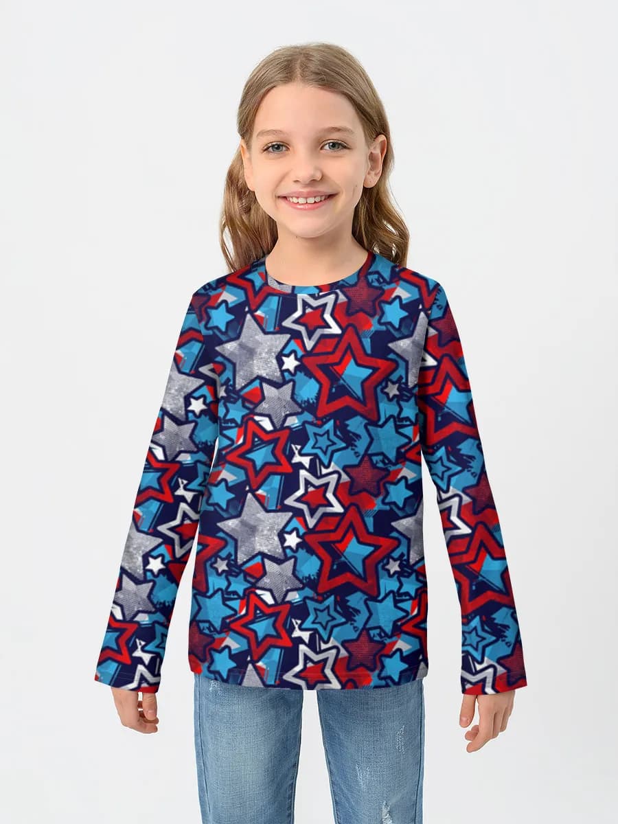 T-shirt manches longues coton fille