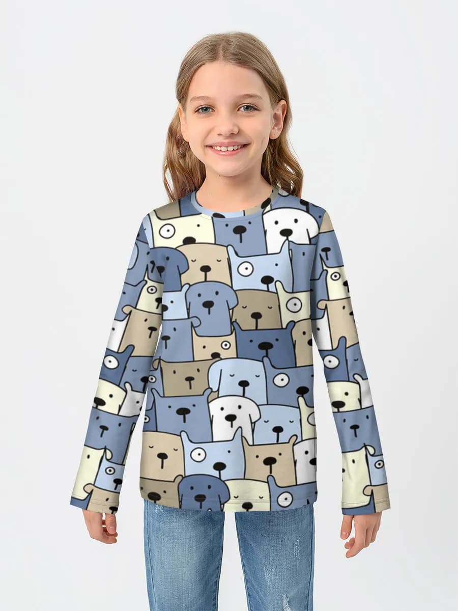 Camiseta Manga Larga de Algodón Niña