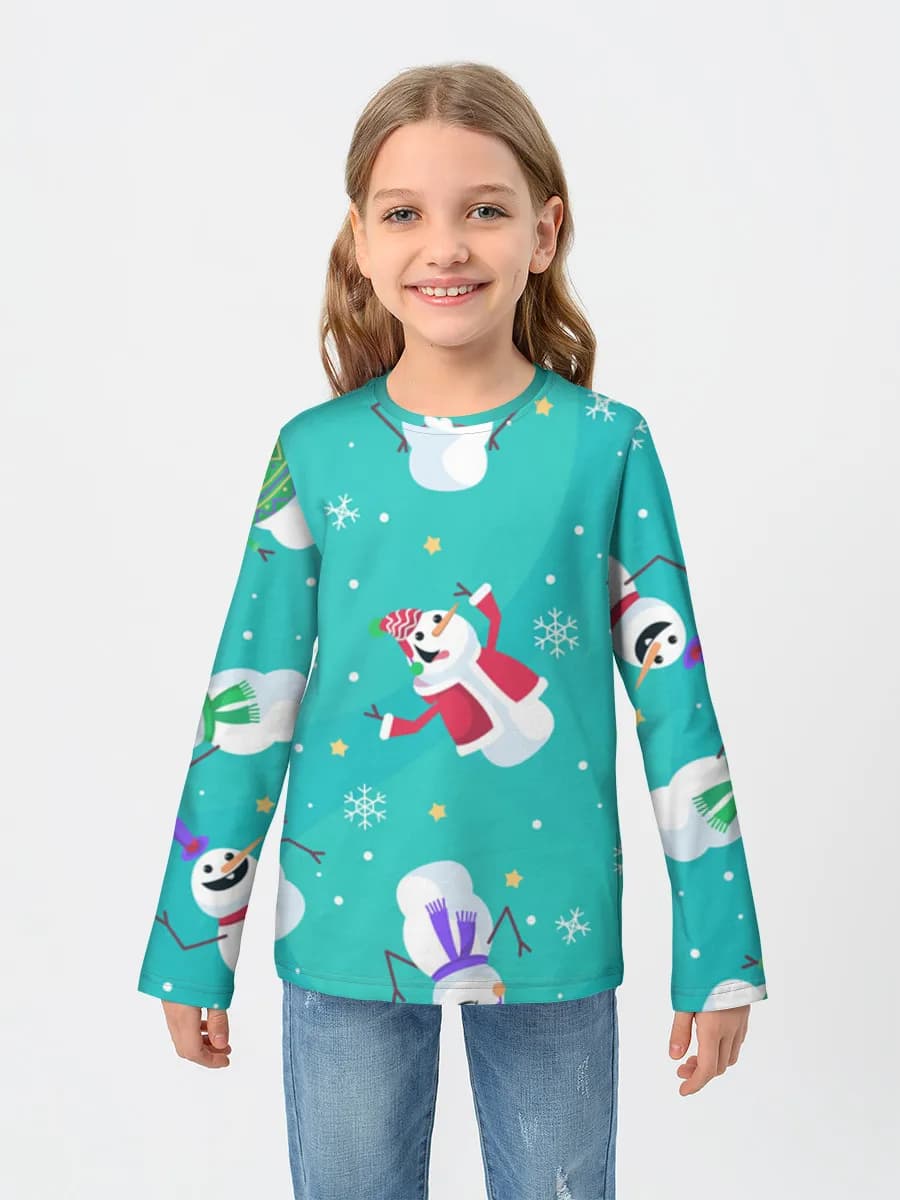 Girls' cotton long sleeve shirt
