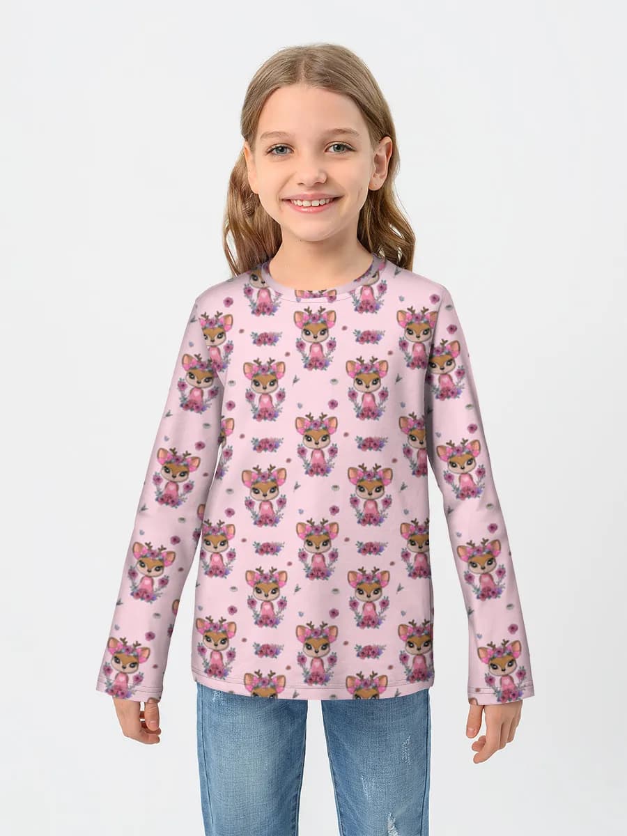T-shirt manches longues coton fille