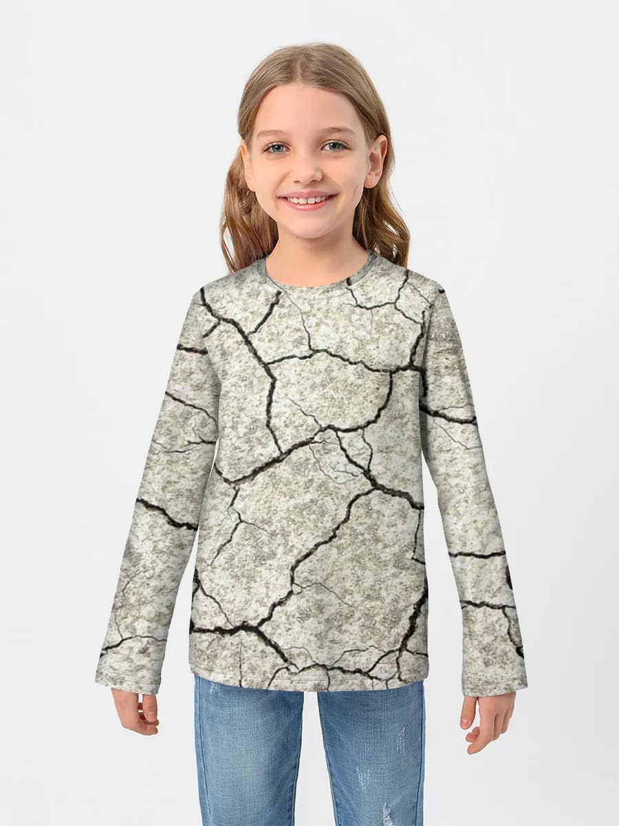Baumwoll-Langarmshirt Mädchen