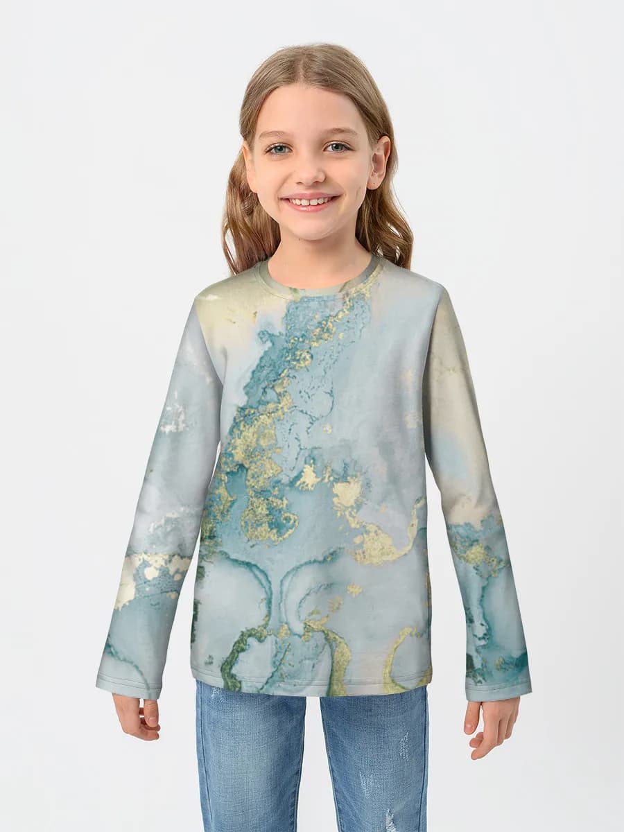 Baumwoll-Langarmshirt Mädchen