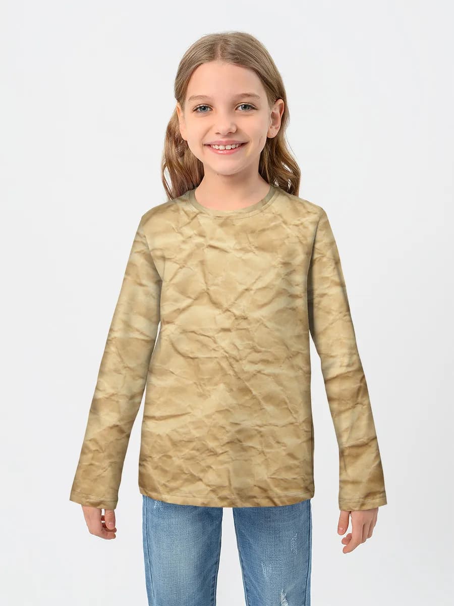 Girls' cotton long sleeve shirt