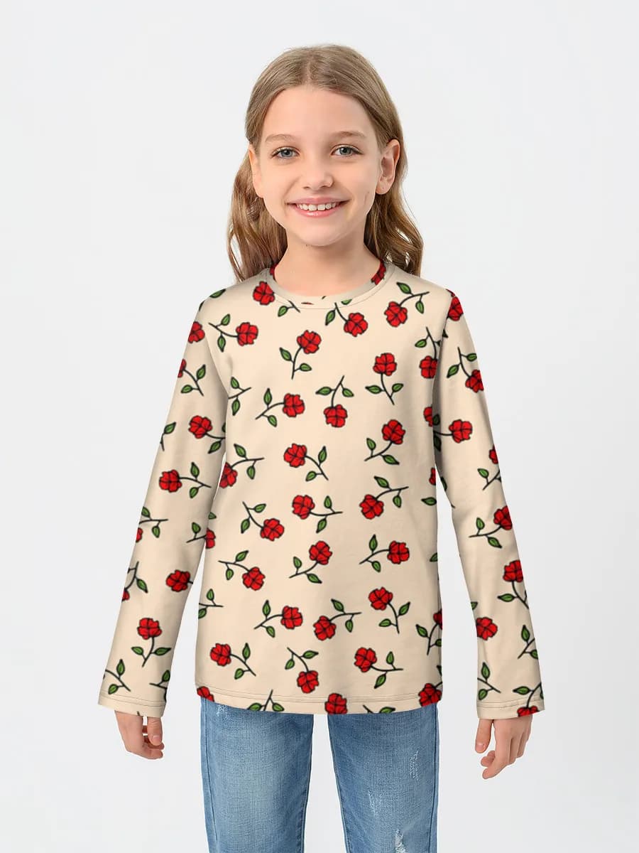 T-shirt manches longues coton fille