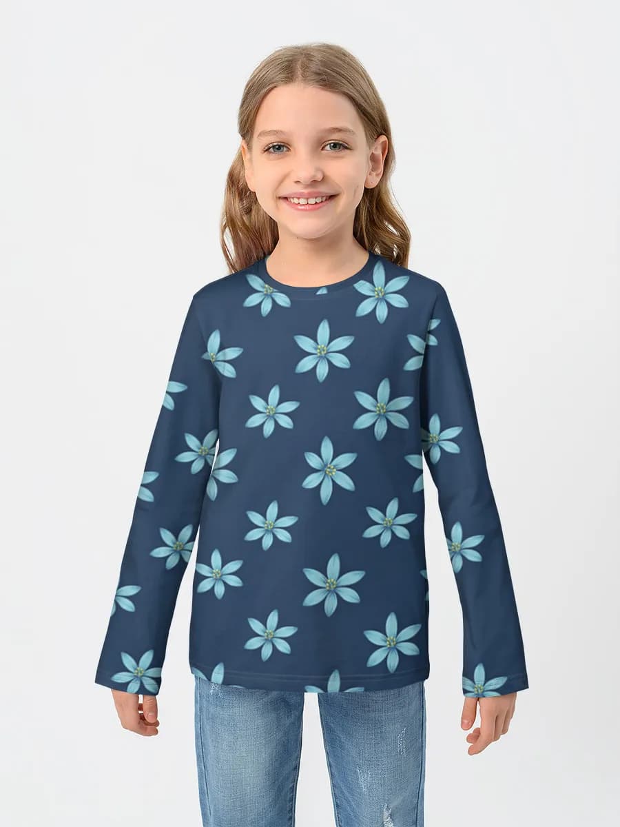 Girls' cotton long sleeve shirt
