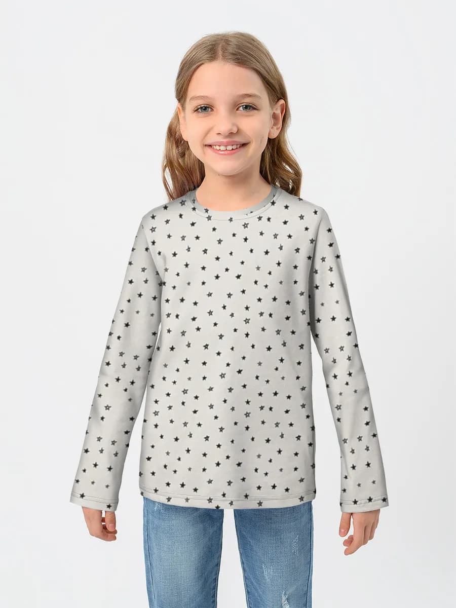 T-shirt manches longues coton fille