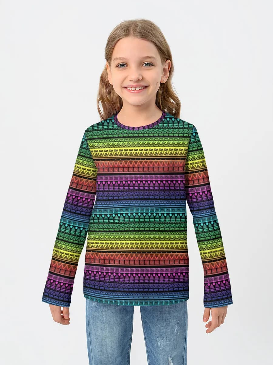 Baumwoll-Langarmshirt Mädchen