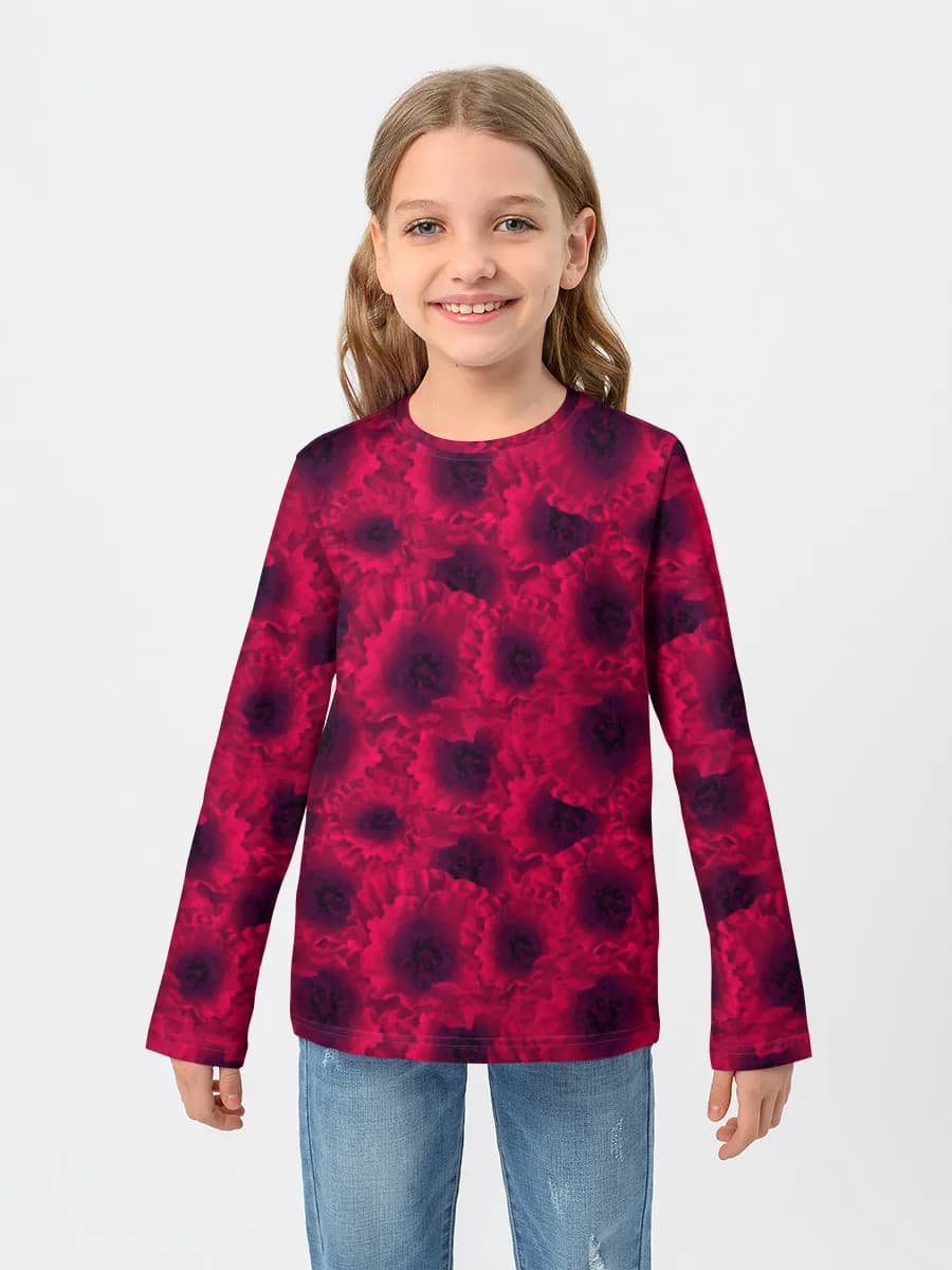 Baumwoll-Langarmshirt Mädchen