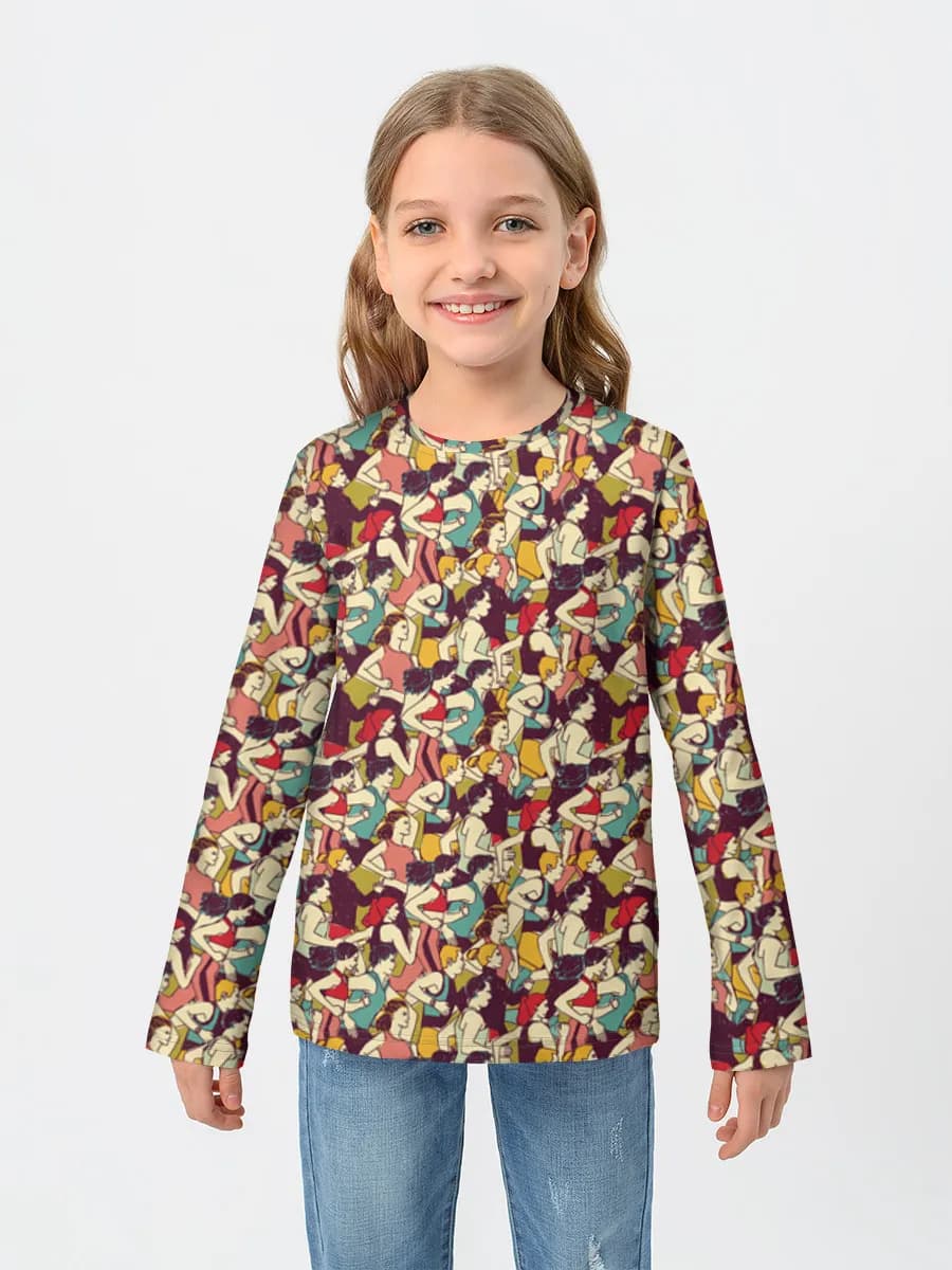 Camiseta Manga Larga de Algodón Niña