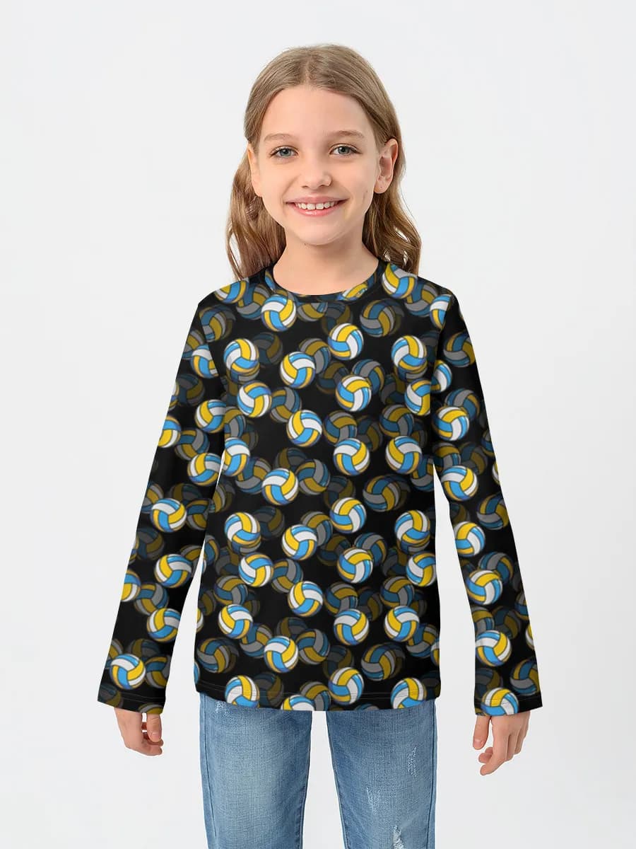 Girls' cotton long sleeve shirt