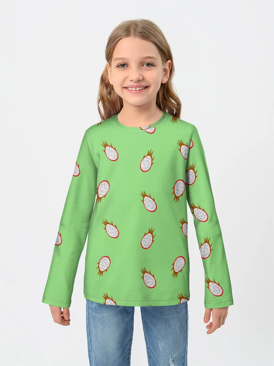 Girls' cotton long sleeve shirt