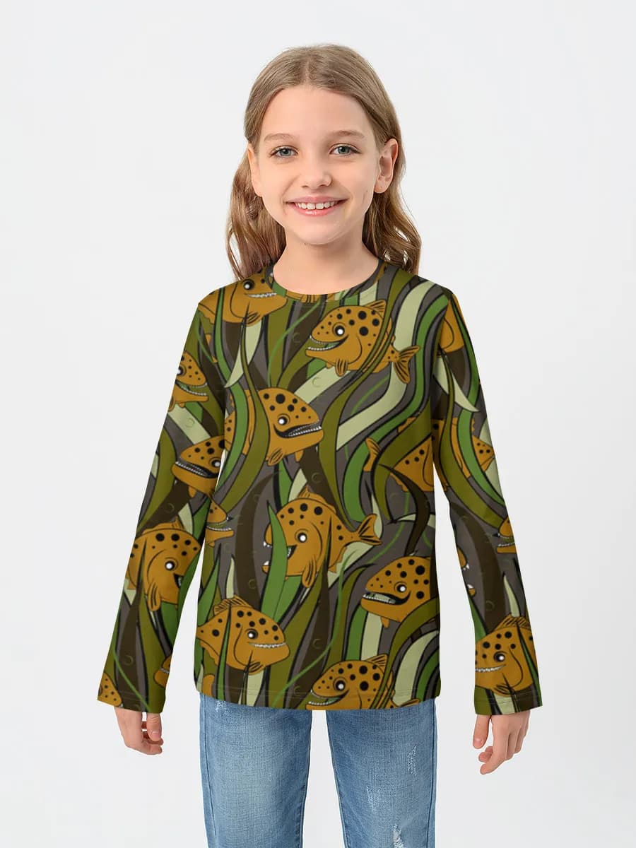 T-shirt manches longues coton fille