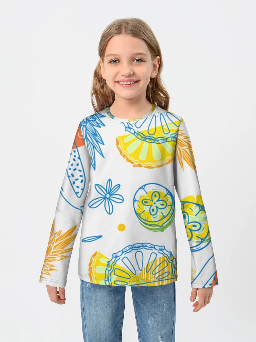 T-shirt manches longues coton fille