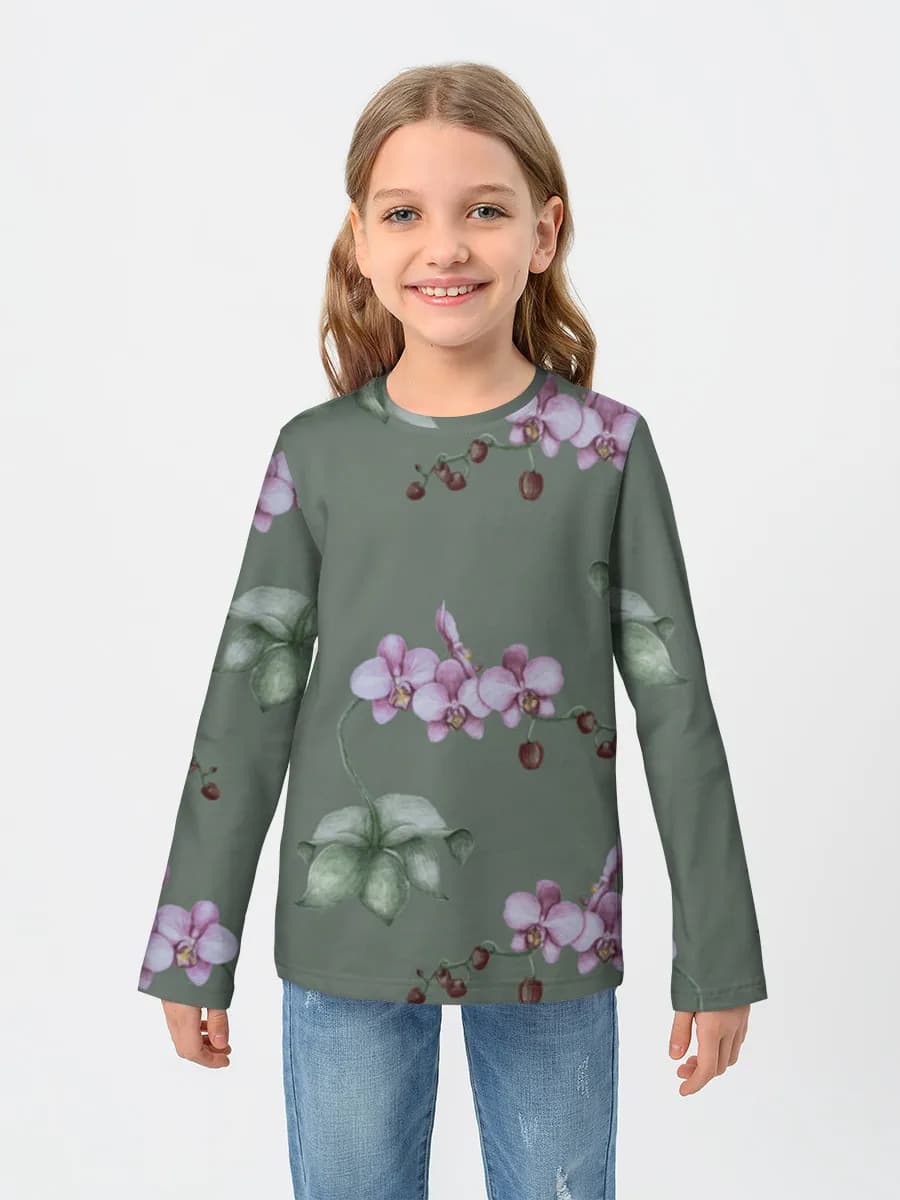 Baumwoll-Langarmshirt Mädchen