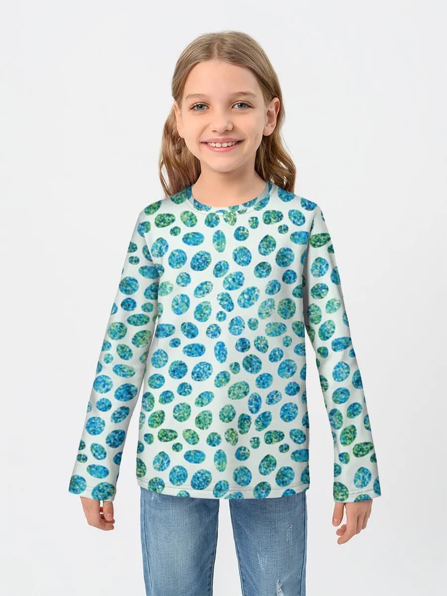 Girls' cotton long sleeve shirt