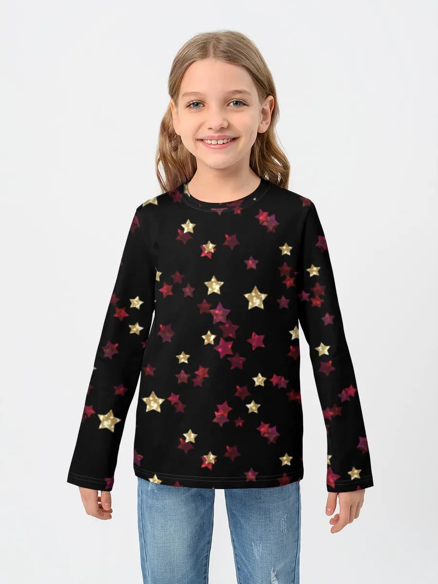 Baumwoll-Langarmshirt Mädchen