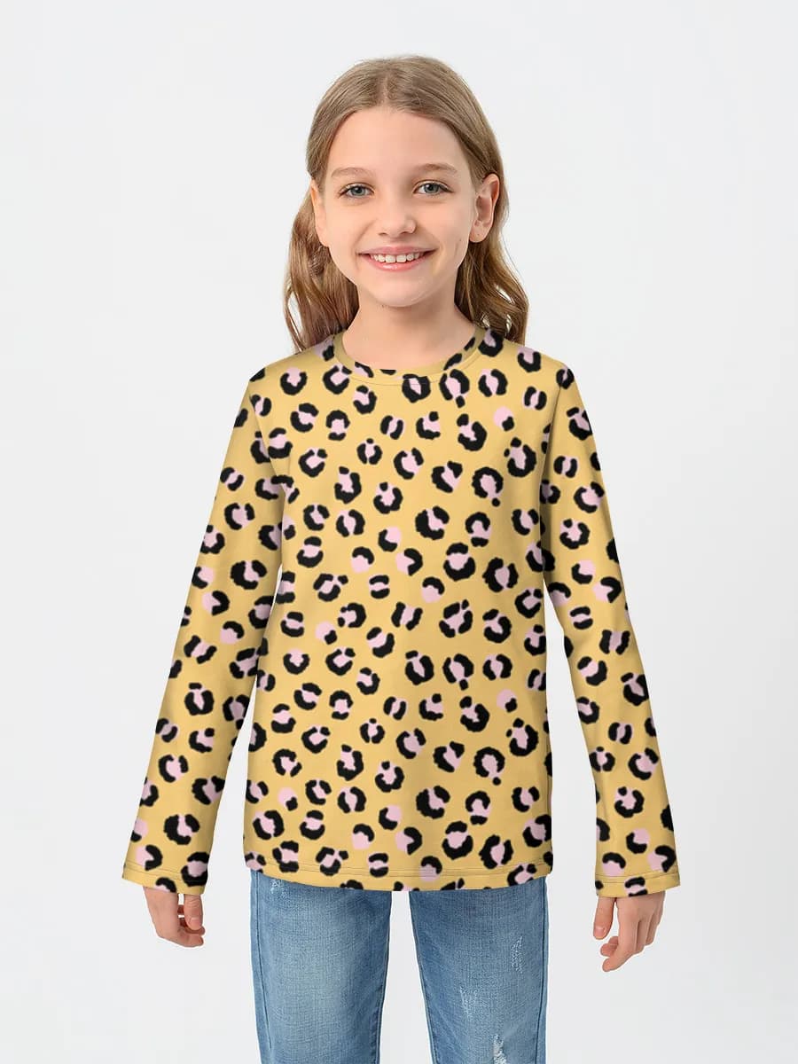 Girls' cotton long sleeve shirt