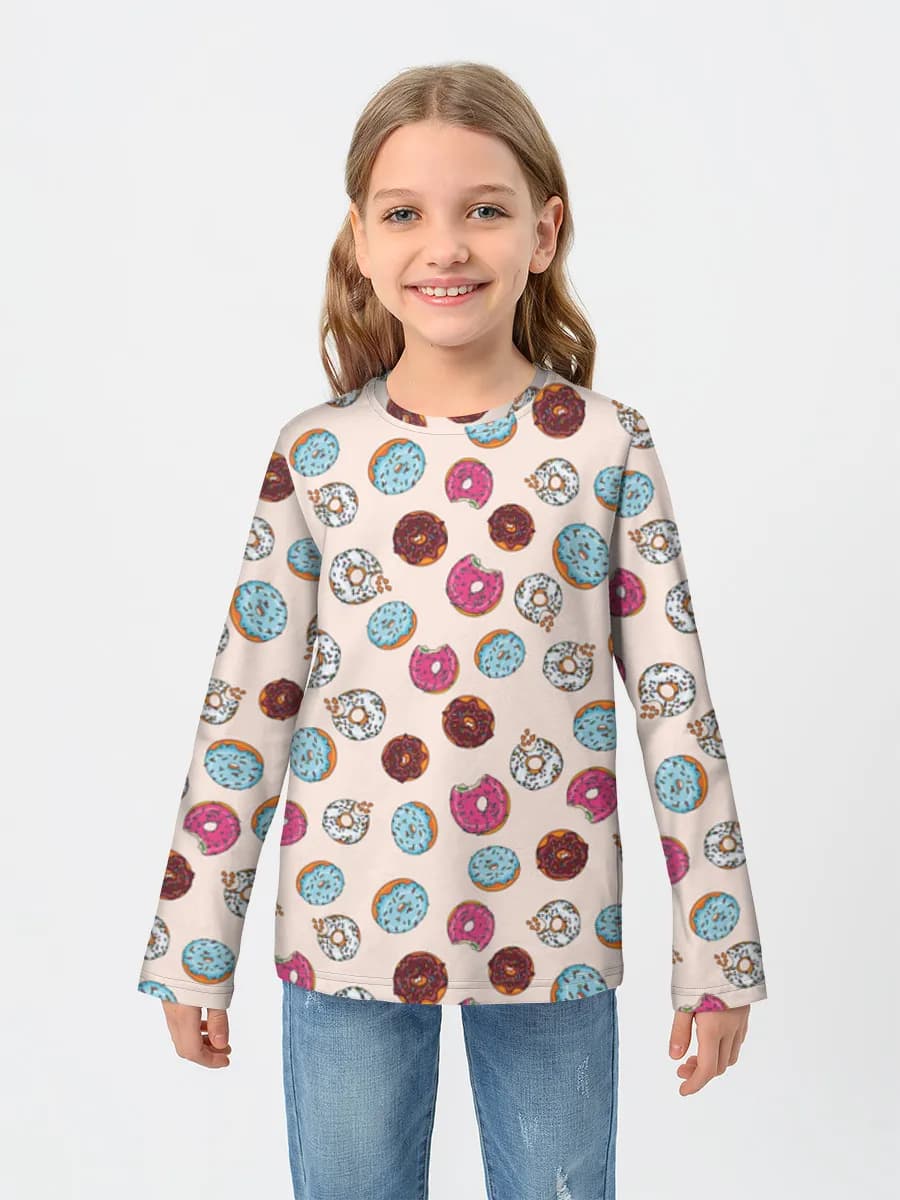 Girls' cotton long sleeve shirt