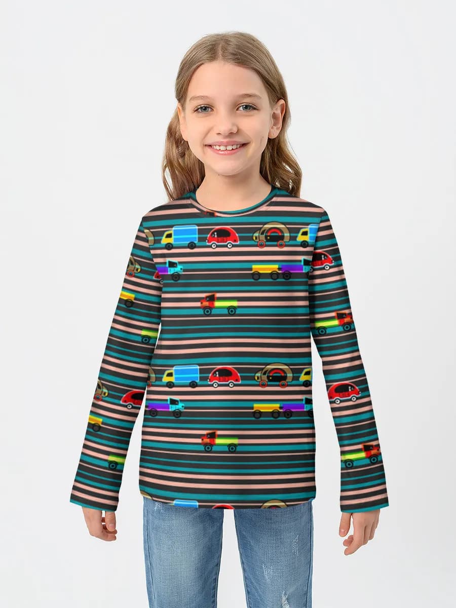 Baumwoll-Langarmshirt Mädchen