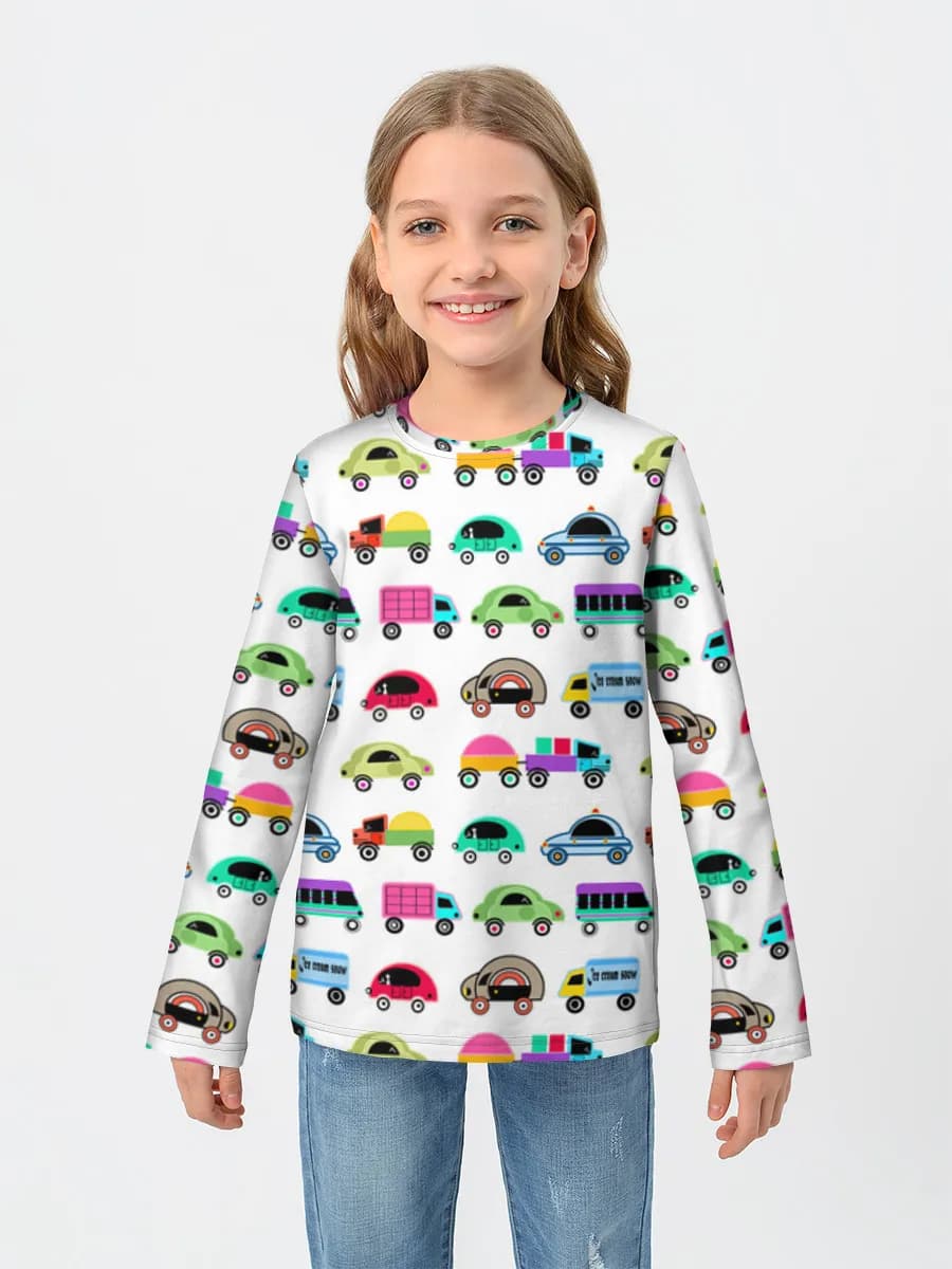 Girls' cotton long sleeve shirt