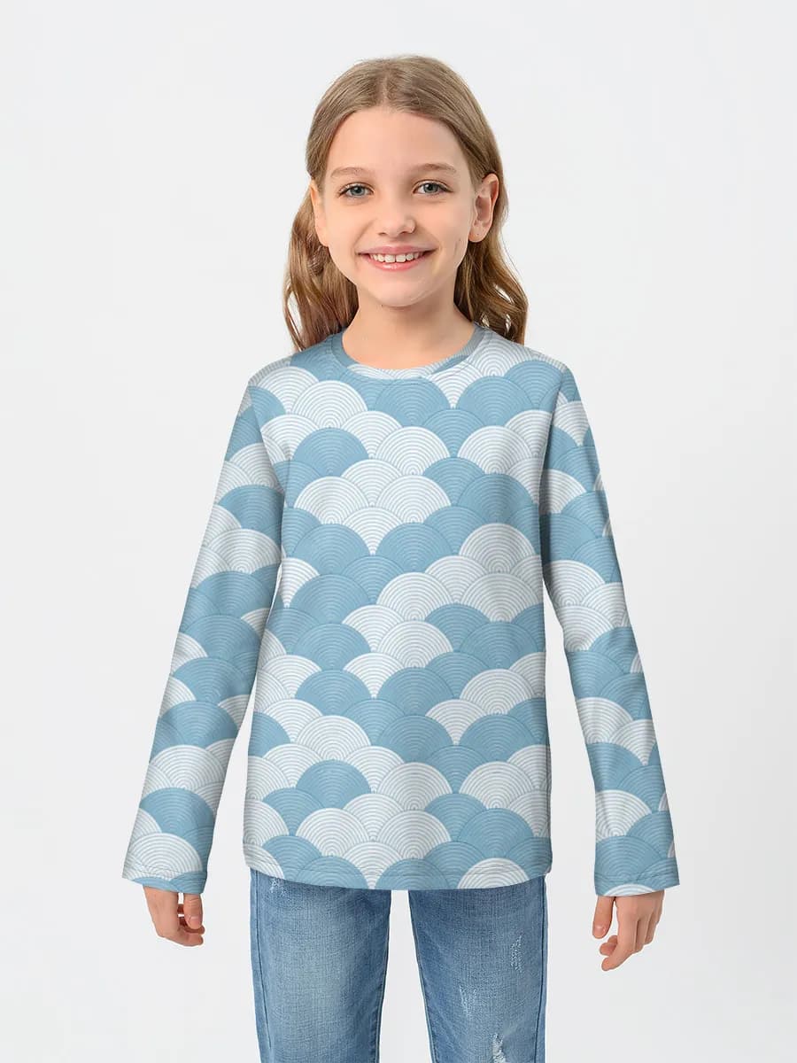 Girls' cotton long sleeve shirt