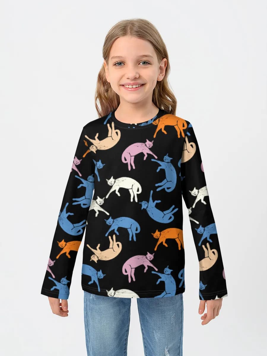 T-shirt manches longues coton fille