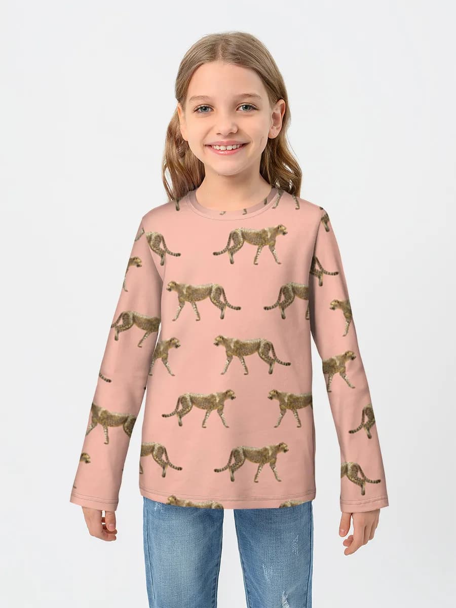 Girls' cotton long sleeve shirt
