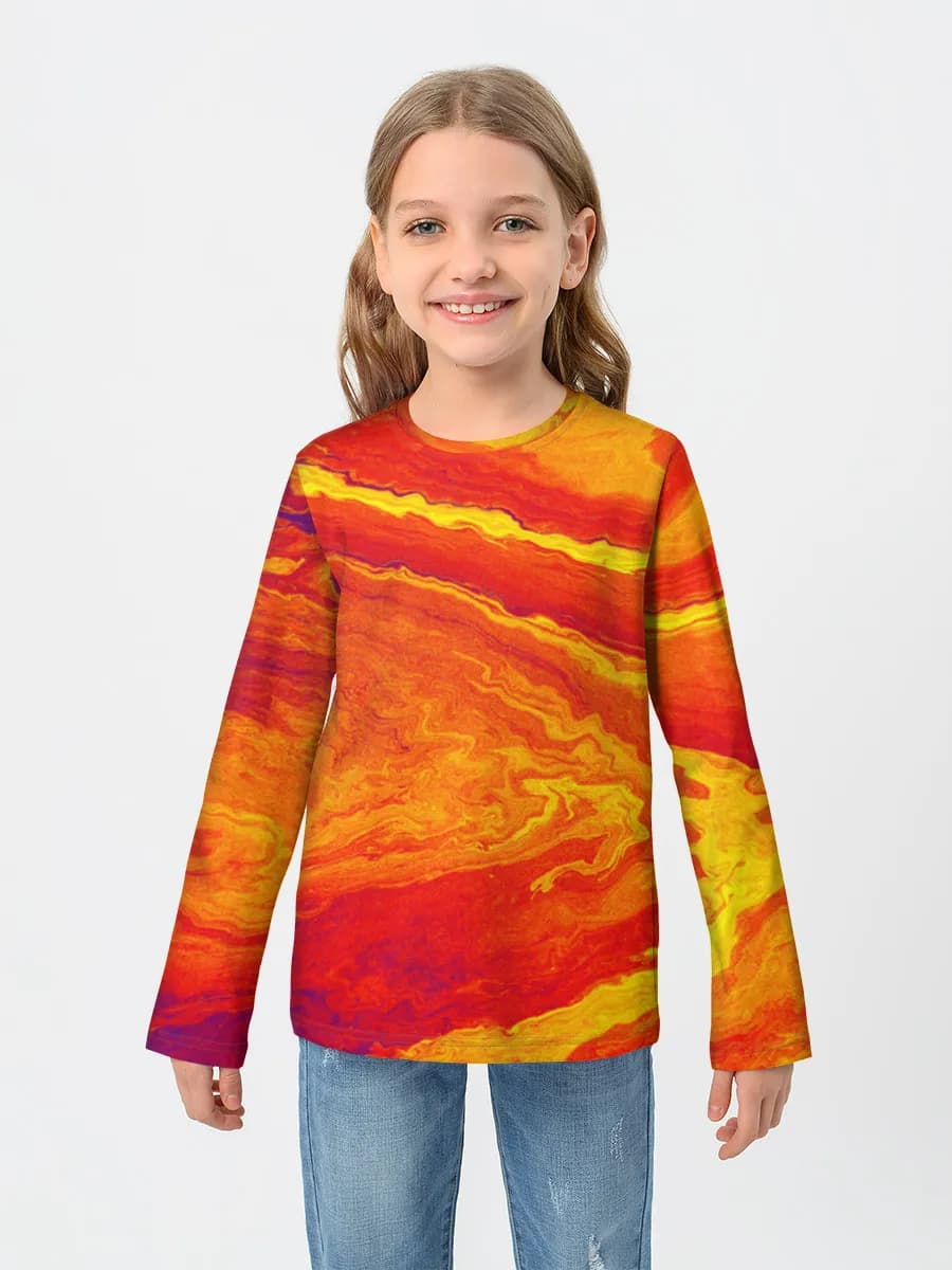 Baumwoll-Langarmshirt Mädchen