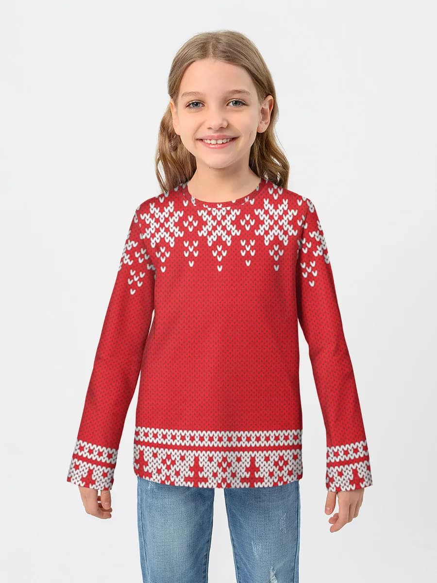 Girls' cotton long sleeve shirt