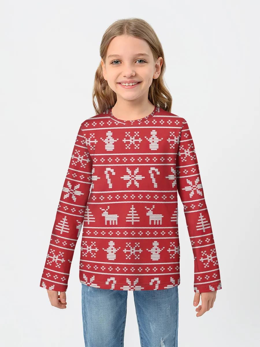 Girls' cotton long sleeve shirt