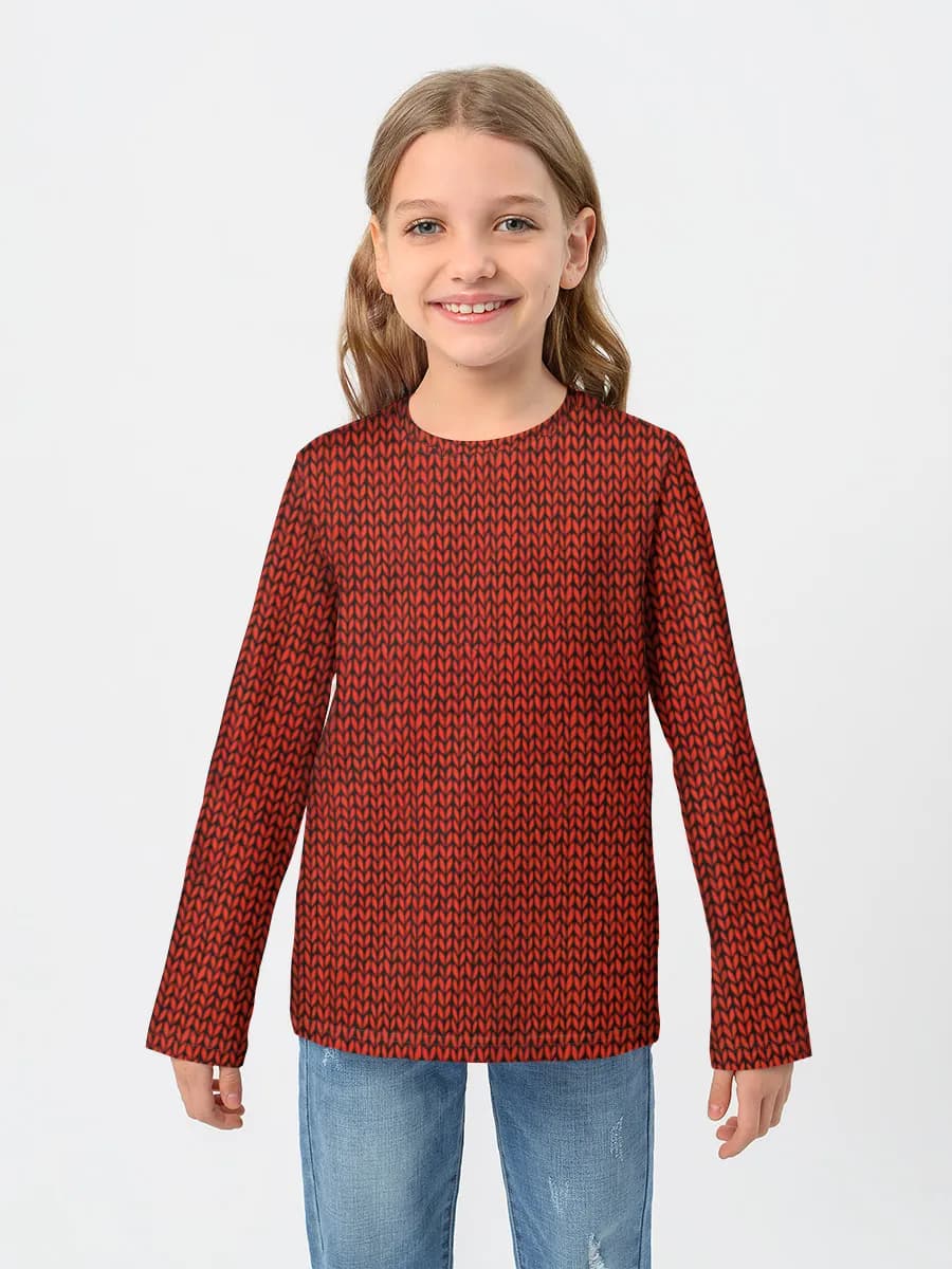 Girls' cotton long sleeve shirt