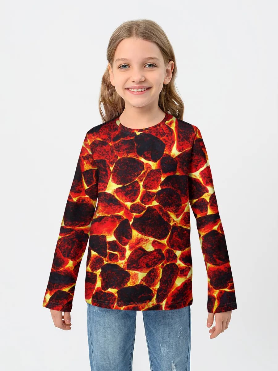 Baumwoll-Langarmshirt Mädchen