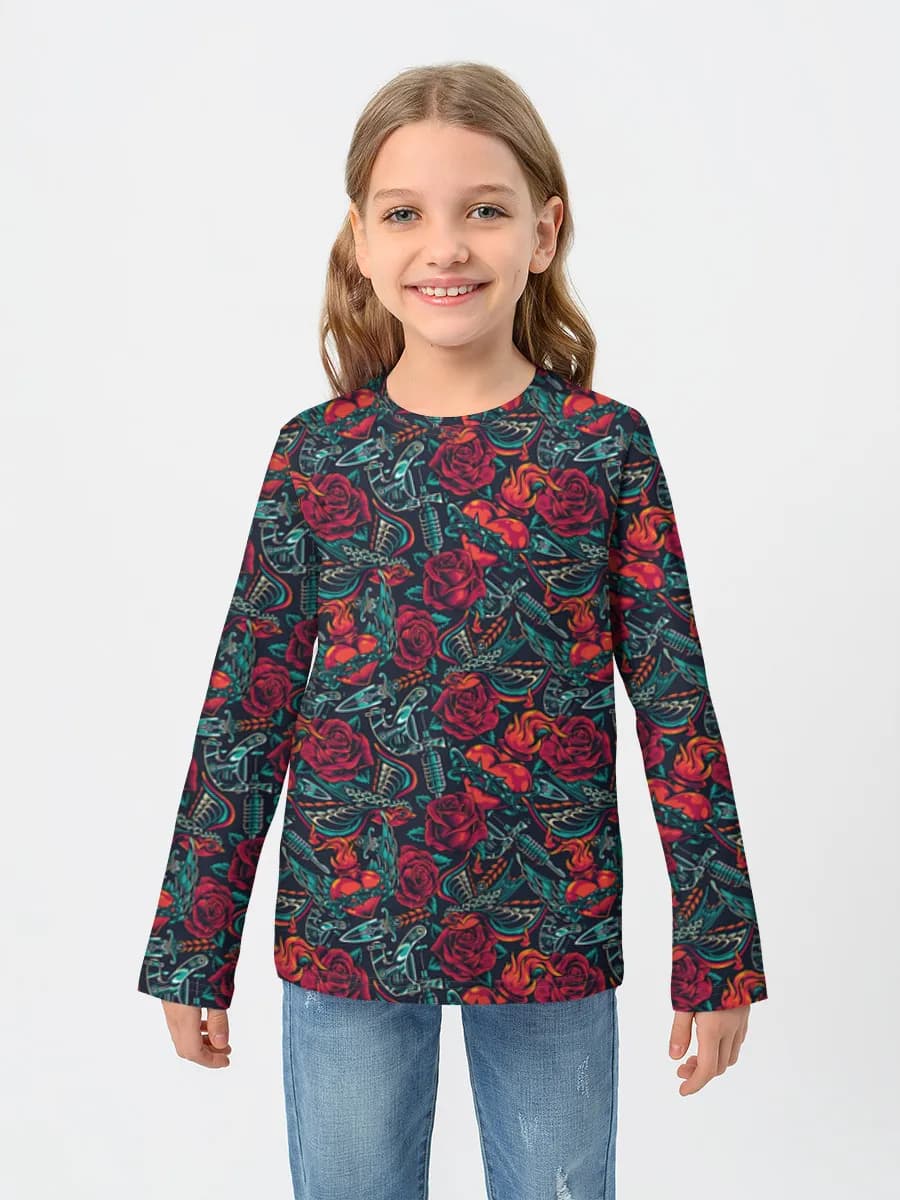 Camiseta Manga Larga de Algodón Niña
