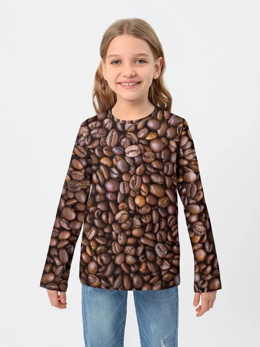 Girls' cotton long sleeve shirt